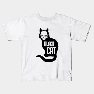 Skull and black cat Kids T-Shirt